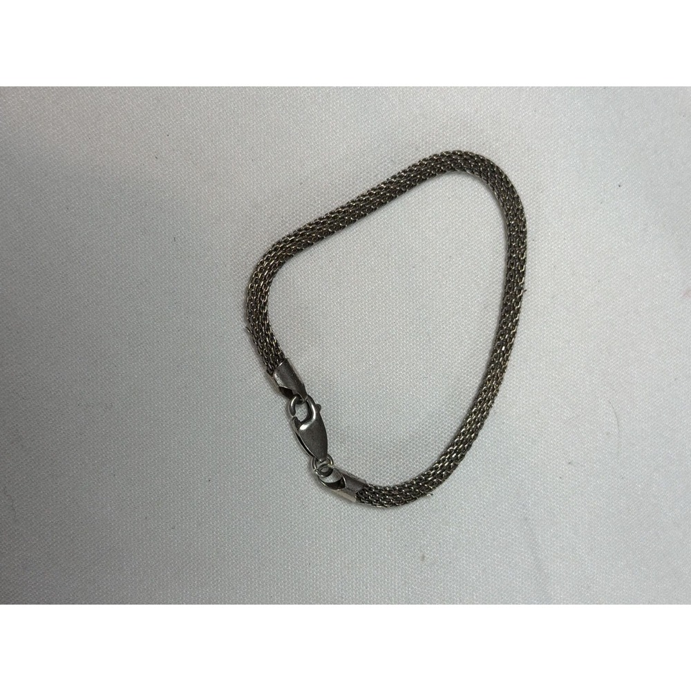 925 Sterling Silver Italian Mesh Chain Bracelet